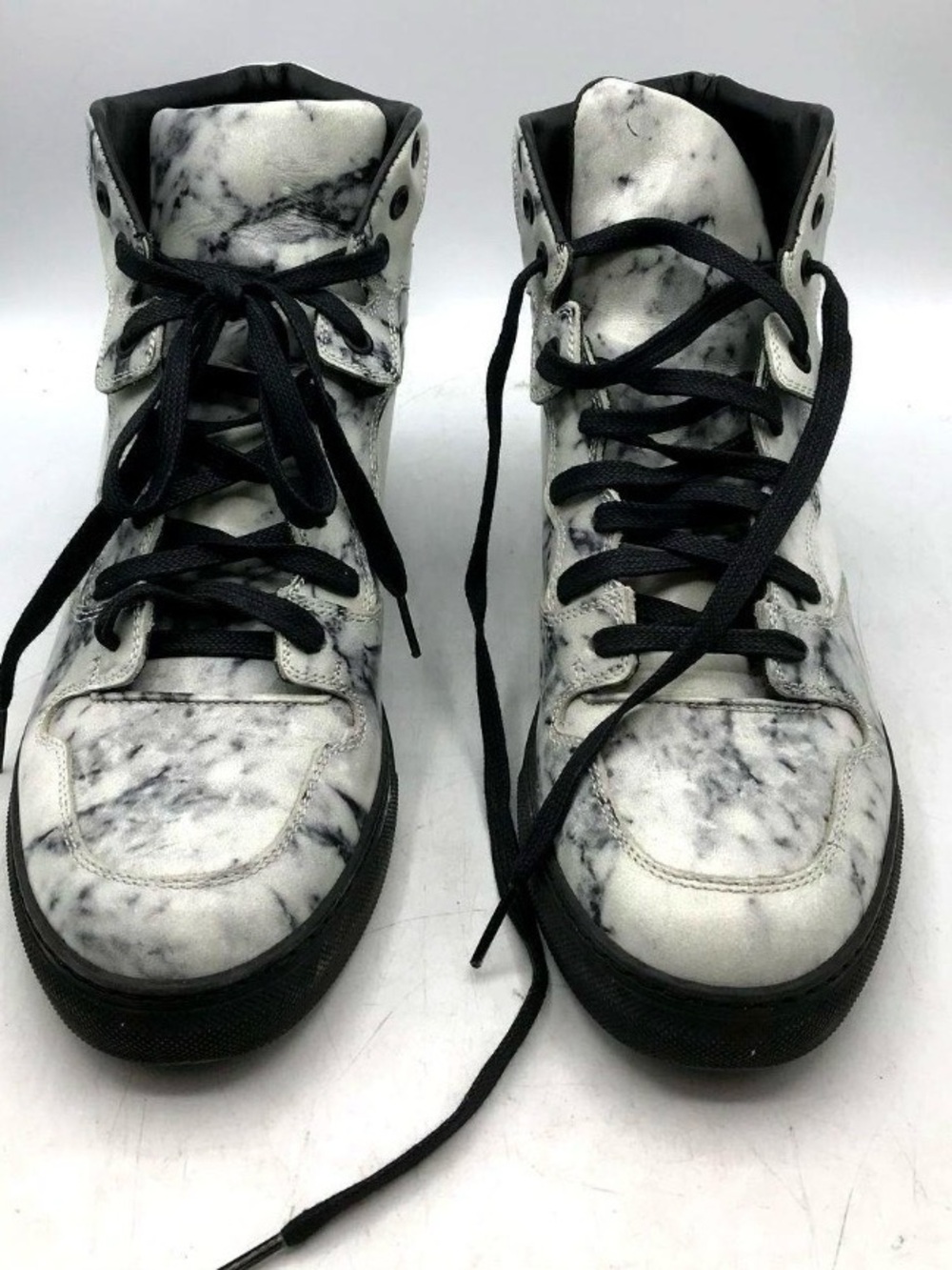 Balenciaga Embossed Logo Leather Insole Marble Print